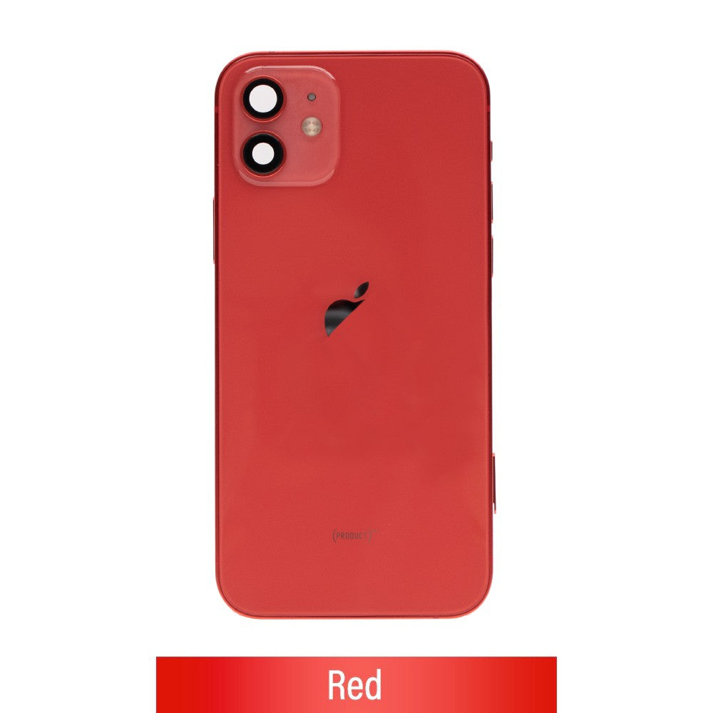 Rear Housing with Full Set Parts for iPhone 12-Red (Purple) Rear Housing with Full Set Parts for iPhone 12-Red (Purple)